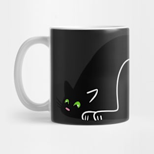 Curious Black Cat Mug